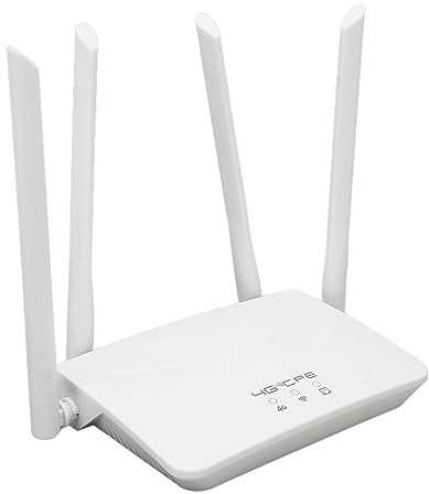 4G LTE-Router, 100–240 V, 300 Mbit/s, Tragbar, Verhindert Störungen, WLAN-Hotspot-Router mit SIM-Kartensteckplatz für Zuhause für Asien (EU-Stecker)