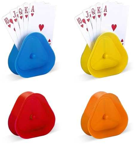 Pumuky 4-teiliges Kartenhalter, Kunststoff, Kartenhalter für Spielkarten, für Männer, Frauen und ältere Menschen LRPKQ-4