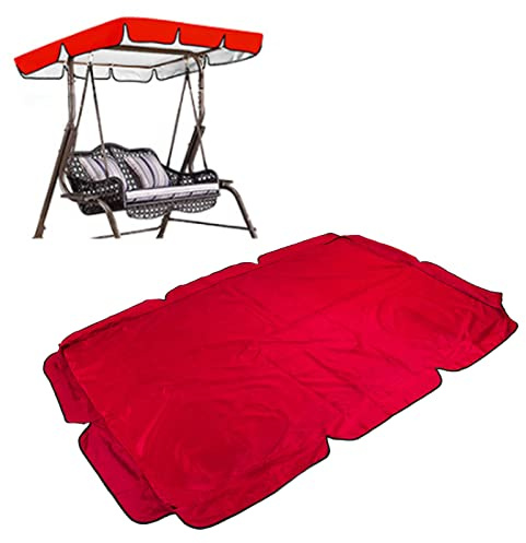 Patio Swing Chair Canopy Replacement, Outdoor Porch Patio Swing Seat Canopy Cover, Waterproof Windproof Anti-UV Heavy Duty Rip Proof Garden Hammock Top Cover, Garden Furniture Cover