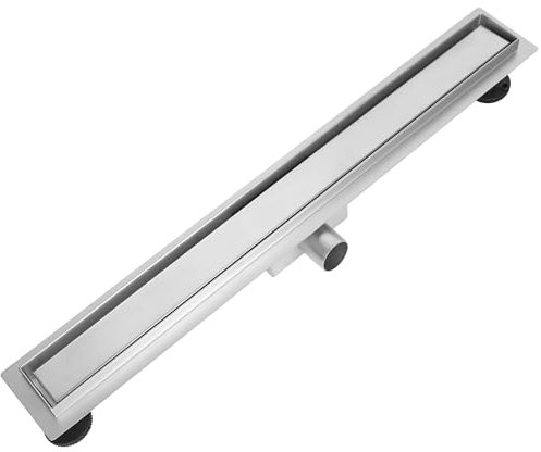 Ronvie Linear Shower Drain 700mm, 304 Stainless Steel Long Invisible Shower Floor Drain with Odor Stop, Hair Strainer and Adjustable Feet - Dry-wet Separation for Bathrooms, Kitchens, Garages