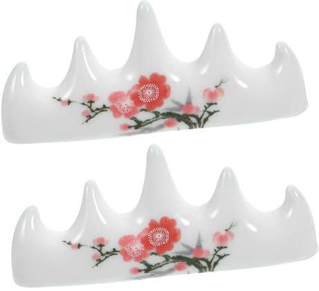 LOLIPPYY 2pcs Ceramic Calligraphy Brush Pen Holder for Office Art Caddy Brush Pen Rest Stand
