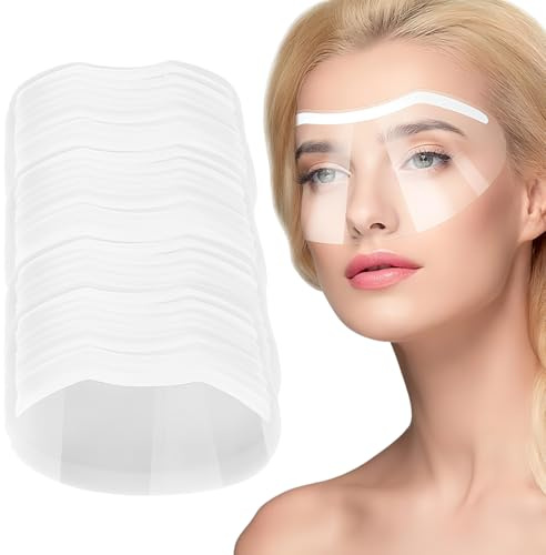 EIH1 Gesichtsschutz Visier,50 Stück Duschvisier mit Standfuß, Transparent Weich Visier für Barber Hair Salon Haar Schneiden Färbung Shampoo-Augenschutz