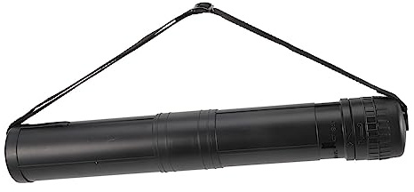 GARIOUANS Tubo Telescópico De Almacenamiento Para Carteles y Documentos Para Artistas, Color Grafito, 6.5x44/77 Cm, Extensible, Portátil y Ajustable, Adecuado Para Transporte De Obras De Arte