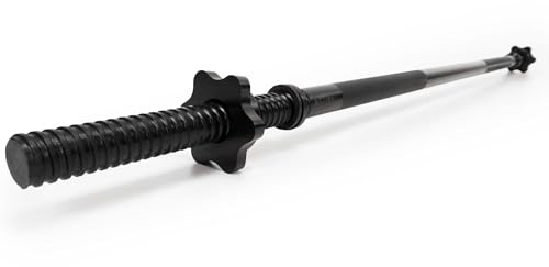 Langhantelstange 120 cm Gewindestange 28 mm Stahl schwarz bis 140 kg rutschfester Griff Krafttraining Home Gym Fitness Muskelaufbau Männer Frauen Universal Serie Actiget