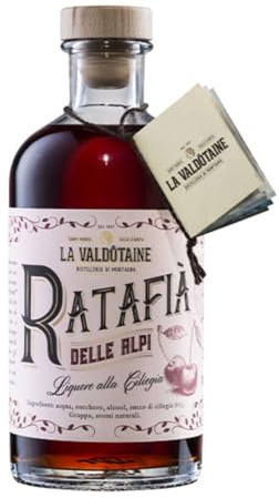 La Valdotaine RATAFIA' delle Alpi LIQUORE alla CILIEGIA 26% - 1 Bottiglia da 700ml -