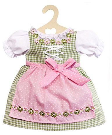 Heless 1111 - Fesches Dirndl, für Puppen, 1 von 2 Designs (zufällige Auswahl), Größe 28-33 cm