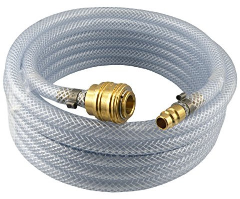 Fittingstore - PVC Gewebeschlauch Druckluft NW 7,2 mit Kupplungsdose und Stecker (Schlauch Ø innen: 9 mm, Schlauchlänge: 15 Meter)
