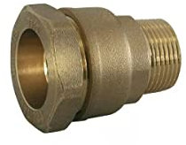 Raccord à compression droit male en laiton