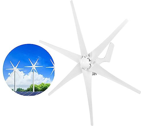 Generatore di Turbina Eolica, Kit di Turbine per Generatore Eolico Piccolo da 800 W con 6 Pale per Casa, Generatore di Mulino a Vestito per Eolico Solare