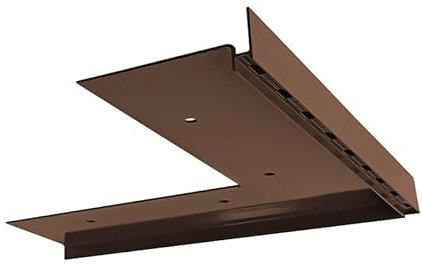 Renoplast® SW Esquina Exterior de Escalera de Aluminio 90º MAXI Perfil de Escalón para Suelos Ventilados | Marrón | Perfil de Borde de Escalón | ángulo de escalera | Perfil de Combinado de Baldosas