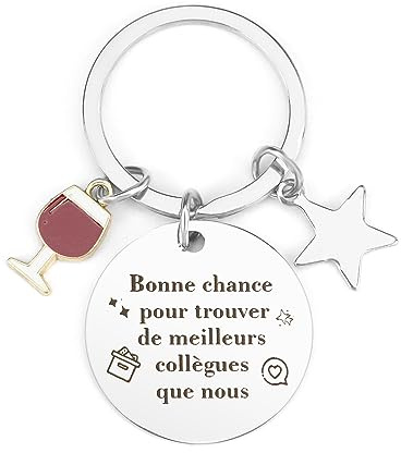 Porte Clés Collegue Cadeau Collegue de Travail Femme Homme Cadeau Depart Collegue De Travail Cadeau Collègue Cadeau Départ Collègue Cadeau Homme Personnalisé cadeau Original Homme Femme