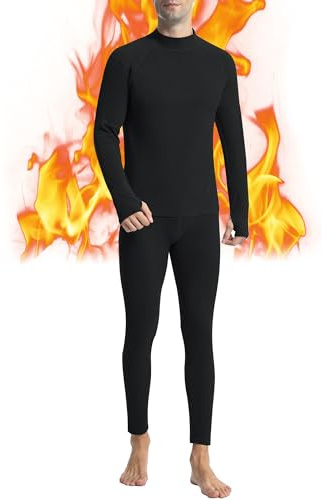 Runhit Thermounterwäsche Herren Winter Funktionsunterwäsche Thermounterhose Herren Unterhosen Lang Funktionswäsche Skiunterwäsche Thermo Unterwäsche Männer Extra Warm XL