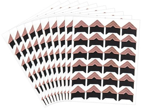 240 Stück Fotoecken Fotoecke Selbstklebende Aufkleber Schwarz Foto Ecken Klebe Selbstklebend Transparent Fotoecken Für Bilder, Alben, Scrapbook, DIY, Basteln, Foto-Album,Tagebuch Dekoration