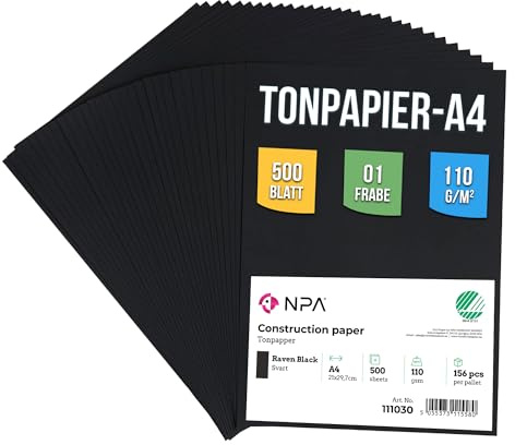 NPA Construction paper A4 Black 500sh
