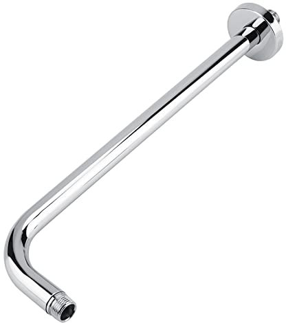 Brazo de Cabezal de Lluvia, Rociador Superior, Conexión en Tubo de Pared para Instalación Oculta Cromada, Soporte Redondo, Brazo de Brida, Cabezales de Ducha Fijos