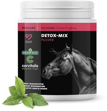 Peticare Polvere Detox Cavalli – Supporto Naturale per Fegato e Reni – Con Cardo Mariano e Carciofo – Integratore Alimentare