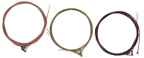 ifundom 3piezas Cuerdas De Guitarra De Acero y Latón Para Guitarra Acústica Accesorios Para Instrumentos Musicales Para Tocar Conciertos o Casa