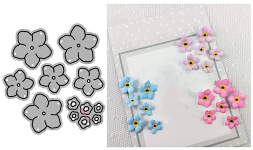 Sredwtk Mini Blumen Stanzschablonen Geburtstag Weihnachten Metall Prägeschablonen Stanzformen Schneiden für DIY Karte Sammelalbum Scrapbooking Fotoalbum Deko Cutting Dies