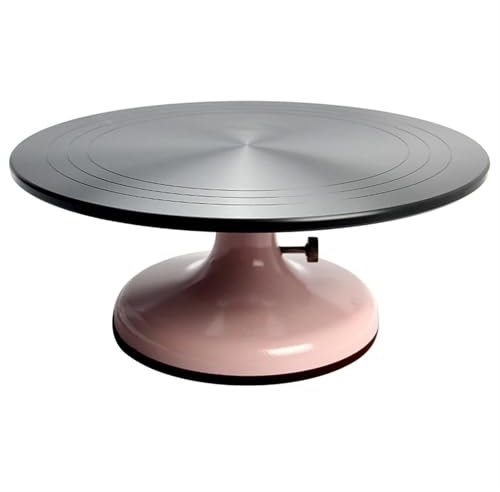 XIUsheUA Cake Turntable Aluminum Alloy Silent Scratch-resistant Adjustable Cake Turntable Baking Decorating Stand With Brakes Cake Stand Spinner