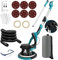 Smerigliatrice per cartongesso con sistema a vuoto automatico (1250 W), trasmissione a 5 marce, 800 – 1800 RPM, manico pieghevole, con luce LED, levigatrice a delta (blu)