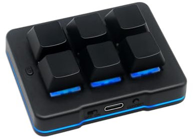 6 teclas Mini Keypad Wireless USB Mecánico Gaming Macro Teclado Custom Programable OSU Teclado con RGB Led para PC Gaming OSU Oficina Trabajo HID