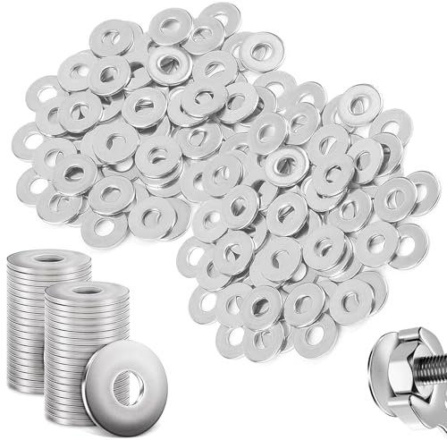 Rondelles Metal, Rondelle Inox, Rondelle 304 En Acier Inoxydable, Rondelles Plates Metal, L'étanchéité des Vis et écrous, Ecrous et Tige Filetée (M6-120STUCK)