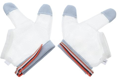 SAFIGLE Atmungsaktive Gegen Kratzen Und Beißschutz Fingerfrei Für Freie Fingerbewegung Hautfreundlich Und Sicher Für Junge Mädchen Zum Zahnen Und Spielen