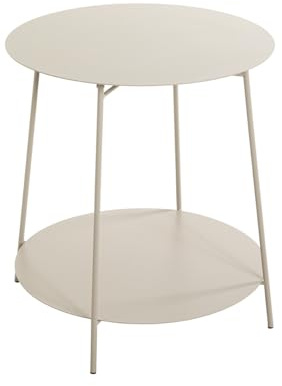 HAKU Möbel Beistelltisch Kaschmirgrau, Metall - Maße: H 50 x Ø 50 cm, Style: Modern