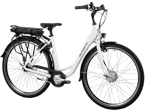 F.lli Schiano E-Moon, E Bike für die Stadt 28 Zoll, 36V 14.5Ah Abnehmbarer Akku, Motor 250W 40Nm, Shimano Nexus 7-Gang City Ebike für Herren/Damen, Weiß