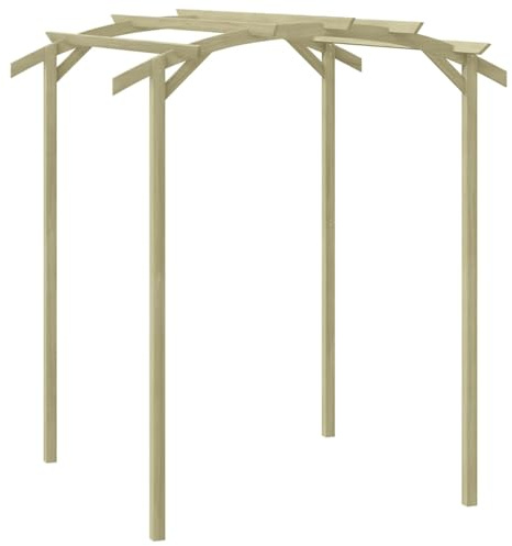 Pergola in legno di pino 180 x 197 x 210 cm, struttura da giardino trattata, arredo interno/esterno, decorazione perfetta per soggiorno e uffici