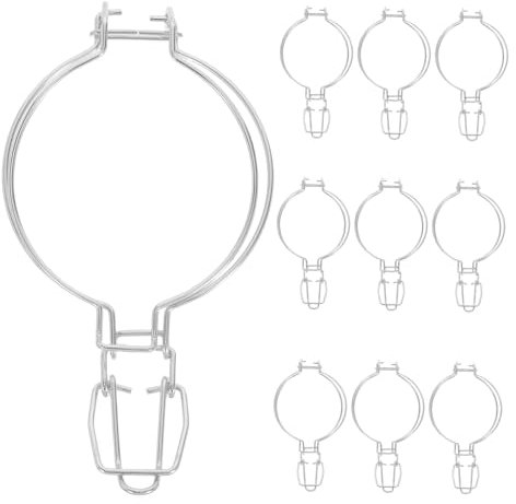 OFFSCH Lot de 10 pinces métalliques pour bocaux Mason - Boucles de fermeture faciles à utiliser pour pots à miel et récipients alimentaires pour la restauration - Inoxydable