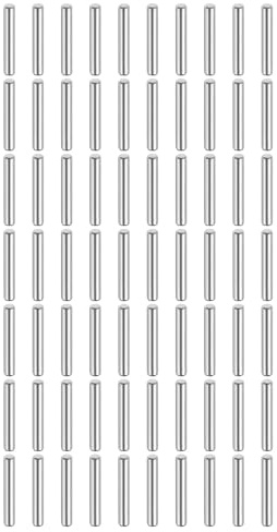 QUARKZMAN 80 Stück Zylinderstifte Rostfrei, 3 mm x 20 mm Spannstift Passstift, 316L Metallstifte Edelstahl, Dübelstifte Bolzen Metall für DIY, Möbel, Bastelprojekte