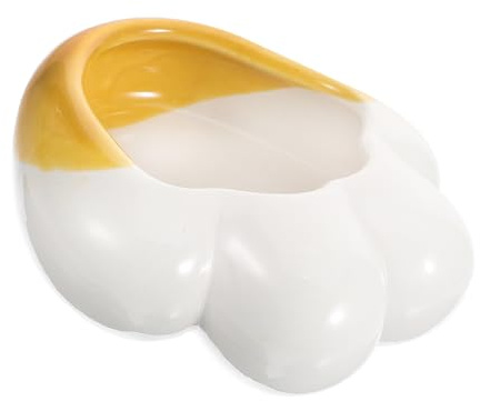 HEMOTON Ceramic Pet Bowl Non-tip Hamster Food Bowl Small Animal Feeding Dish for Rabbit Cage Accessories