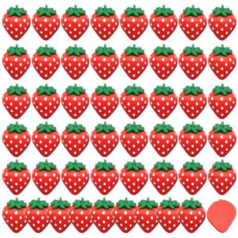 BIFHIG 50 Pièces De Décoration De Gâteau Aux Fraises, Décoration De Gâteau De Billets De Banque, Accessoires Faits À La Main De Bricolage, Étuis pour Téléphones Portables.