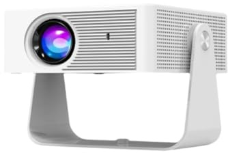 Xnuiasqe Focus Auto Focus Ultra HD Proiettore Nativo 720p Supporto 4K WiFi6 Bluetooth 5.0 Android 11 Home Theater UE Plug