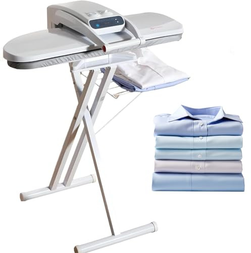 Stor ångpressmaskin för strykning, 1800 W digital ångpress med stativ, 800x310 mm Yta 50 kg tryck, automatisk avstängning, för alla tyger