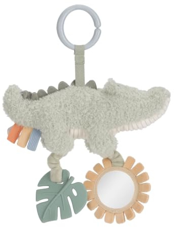 Little Dutch Activity Hängespielzeug - Krokodil - zum Aufhängen für Kinderwagen und Babyschale - für Babys ab der Geburt - Unisex - Safari Friends - grün