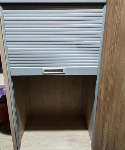 Utdragbar jalusidörr, rulldörr i ABS-plast med handtag, platsbesparande skåplösning (BXH 76x69 cm) - Perfekt för förvaring i hemmet och på kontoret
