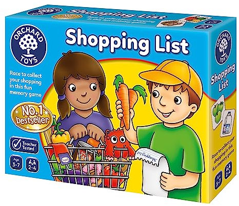 Orchard Toys Shopping List Memory Game - Matching and Memory Games for 3 Year Olds and Up - Kids Educational Toys and Learning Games - Children and Toddler Board Games Ages 3 to 7-2 to 4 Players