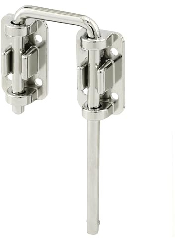 Prime-Line Products U 9847 Schlösser für Schiebetüren, 5-0,3 cm, gehärteter Stahl, Druckguss-Bar mit Basis, verchromt, 2 Stück