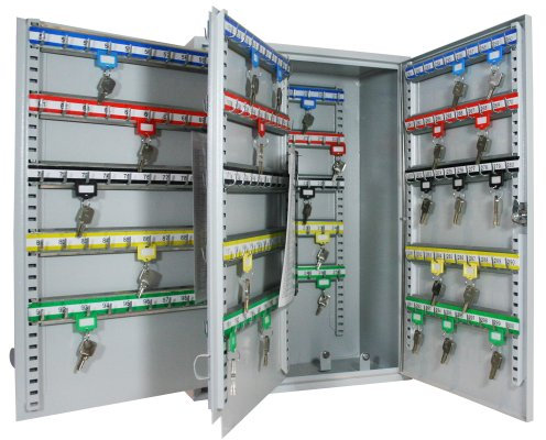 HMF 135300-07 Schlüsselschrank Schlüsselkasten, 300 Haken, 55,0 x 38,0 x 20,5 cm, 14,5 kg, lichtgrau