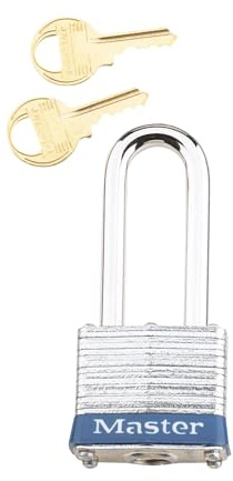 Master Lock 3DLH 1-1/2'' No. 3 Candados Laminados de Grillete Largo, Cerradura
