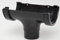POLYPIPE RR105 Black Running Outlet for 112mm Half Round guttering System 68mm Outlet Downpipe