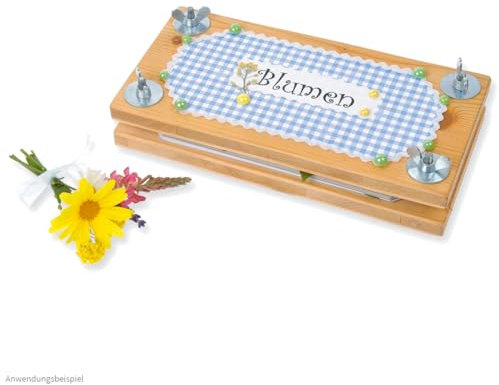 matches21 HOME & HOBBY Pflanzenpresse DIY Holz Bastelset für Kinder ab 10 Jahren Blumenpresse Bausatz