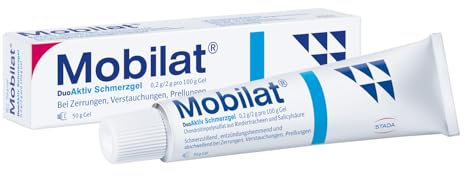 Mobilat DuoAktiv Schmerzgel Kühlendes Schmerzgel zur Behandlung stumpfer Verletzungen wie Prellungen, Zerrungen, Verstauchungen 1x 50 g Gel