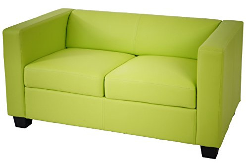 Mendler 2er Sofa Lille - Kunstleder, hellgrün | Couch, Loungesofa