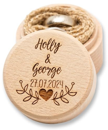 Personalised Wedding Ring Box - Proposal & Engagement Ring Holder