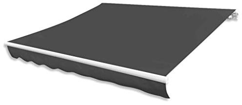Festnight Markise Balkon Markisenstoff Sonnenschutz UV-resistent für Balkon Terrasse Garten Anthrazit 281 x 246 cm