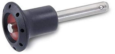 Kugelsperrbolzen aus Edelstahl mit Knopf, Ø16mm, Länge 45mm