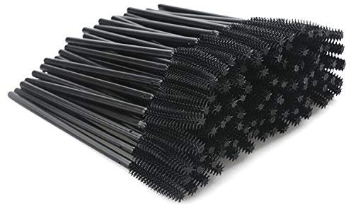 G2PLUS 100PCS Pennello per Ciglia Monouso,Scovolino Ciglia,Applicatore Mascara,Spazzolini Ciglia in Silicone per L'estensione Delle Ciglia (Nero)